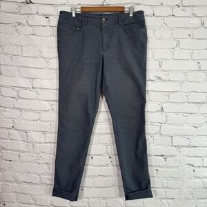 Lululemon Pants Men's Size 34x33 ABC Skinny Tech Canvas Heathered Blue LM5610S